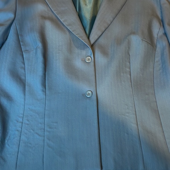Pendleton 100% virgin wool 22W plus size blue suit coat  pant set - Picture 13 of 17